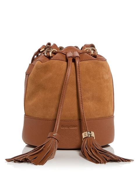 see by chloe vicky|See by Chloé Vicki Suede & Leather Bucket Bag .